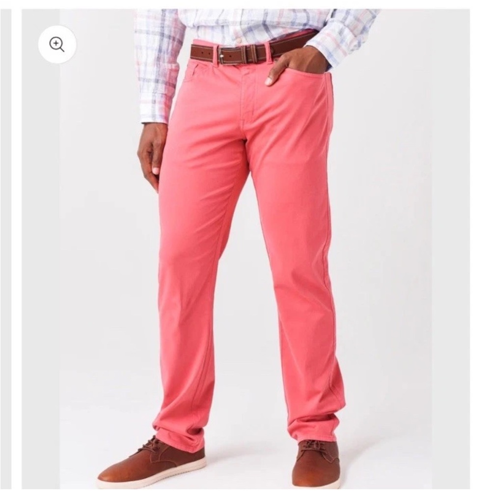 PETER MILLAR CROWN MEN'S ULTIMATE SATEEN FIVE-POCKET PANT Cotton Blend Size 38